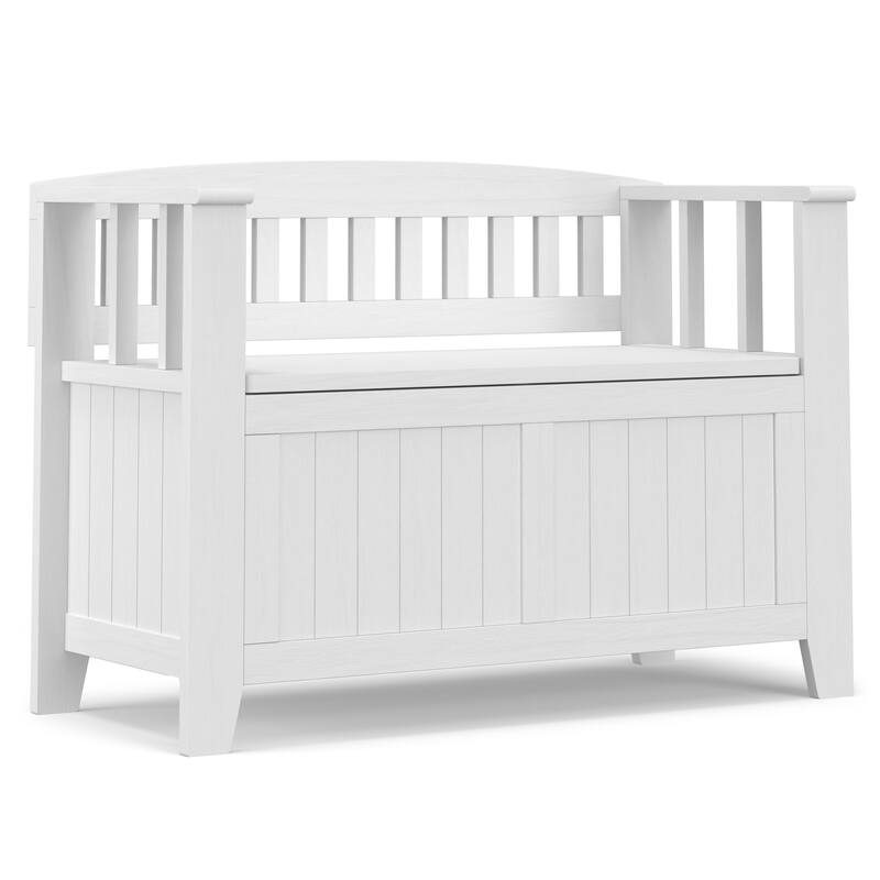 WYNDENHALL Normandy 36" Wide Solid Wood Transitional Small Entryway Storage Bench - 36 Inches wide