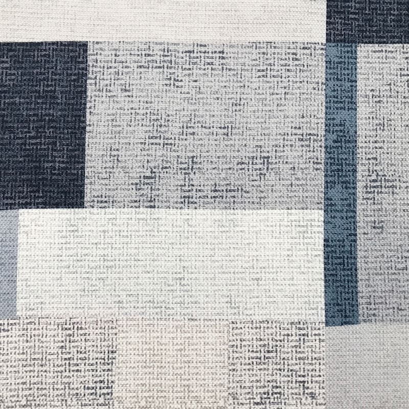 No. 918 Takumi Geometric Blocks Semi Sheer Grommet Curtain Panel, Single Panel