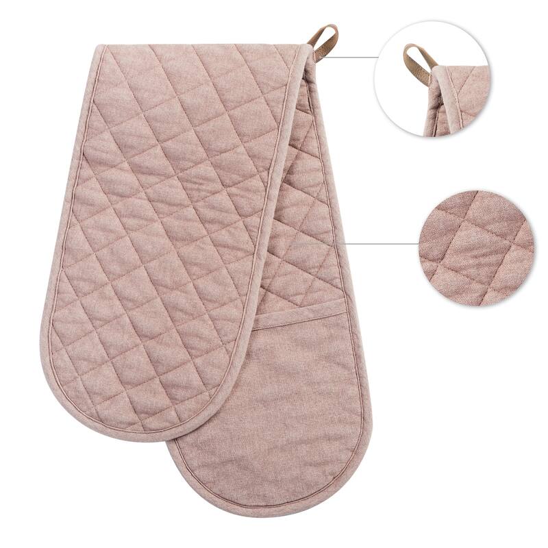 No. 918 Portina Stonewashed Cotton Quilted 1-Piece Double Oven Mitt