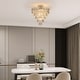 preview thumbnail 20 of 22, Crystal Chandeliers,5-Tier Round Semi Flush Mount Chandelier Light Fixture, Large Contemporary Luxury Ceiling Lighting