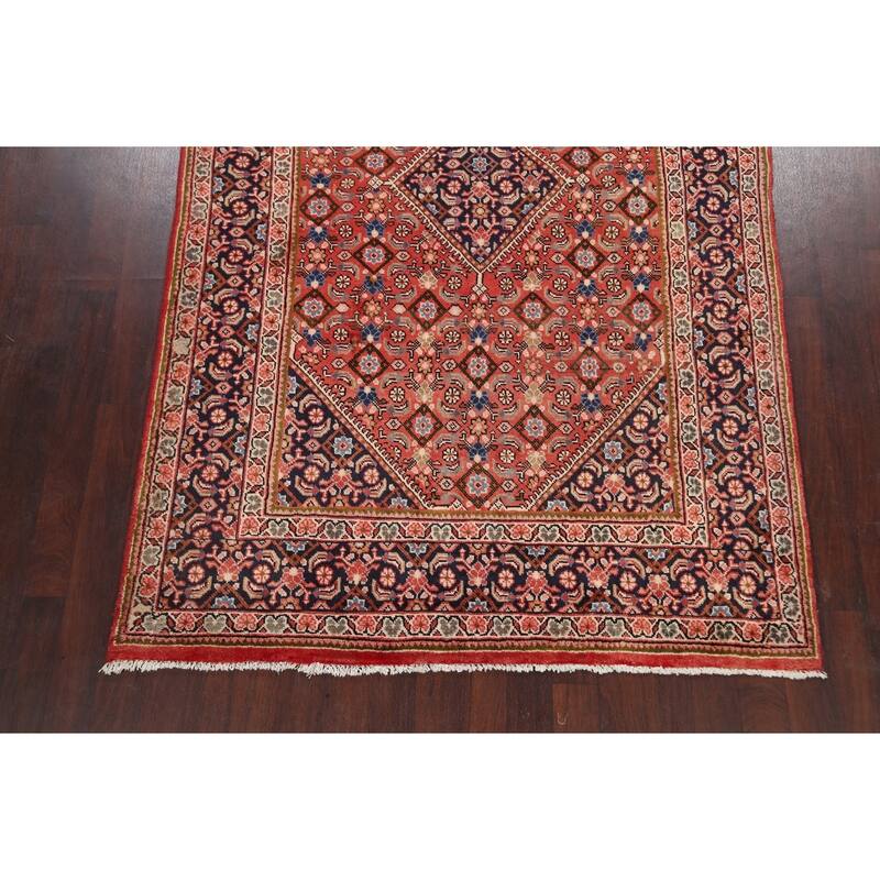 Geometric Mahal Persian Area Rug Wool Handmade Living Room Carpet - 6'6" x 10'3"