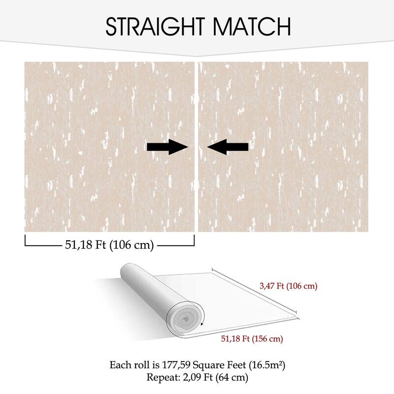 SUSSEXHOME Removable Wallpaper-Waterproof, Strippable, Light Resistance & Cleanable Wall Paper Roll-Wallpaper-Concrete