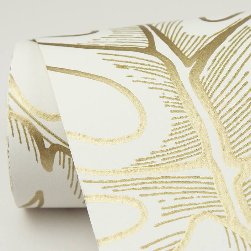 Scott Living Balboa Gold Botanical Wallpaper