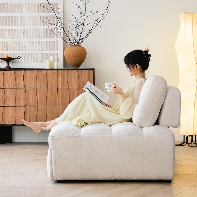 JASIWAY Chenille Pull-Out Single Sofa Bed