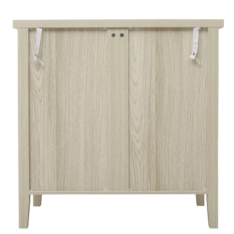 Waterproof Sideboard Buffet, Hollow-Carved 2 Door Accent Cabinet, Storage Cabinet with Adjustable Shelf