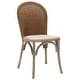 preview thumbnail 6 of 15, SAFAVIEH Dining Rural Woven La Rochelle Antiqued Oak Finish Taupe Dining Chairs (Set of 2) - 21" W x 18" D x 36" H