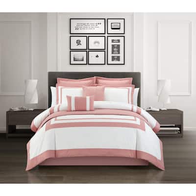 Chic Home Golda 8 Piece Hotel Collection Comforter And Quilt Set