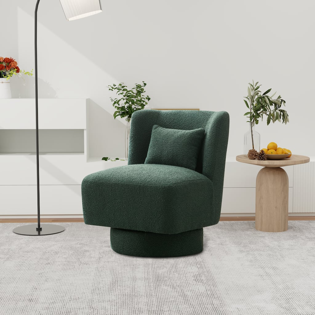 23.6"W Swivel Accent Chair and Comfy Accent Sofa Chair for Living Room, 360 Degree Club Chair