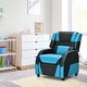preview thumbnail 46 of 51, Gymax Gaming Recliner Sofa PU Leather Armchair for Kids Youth w/