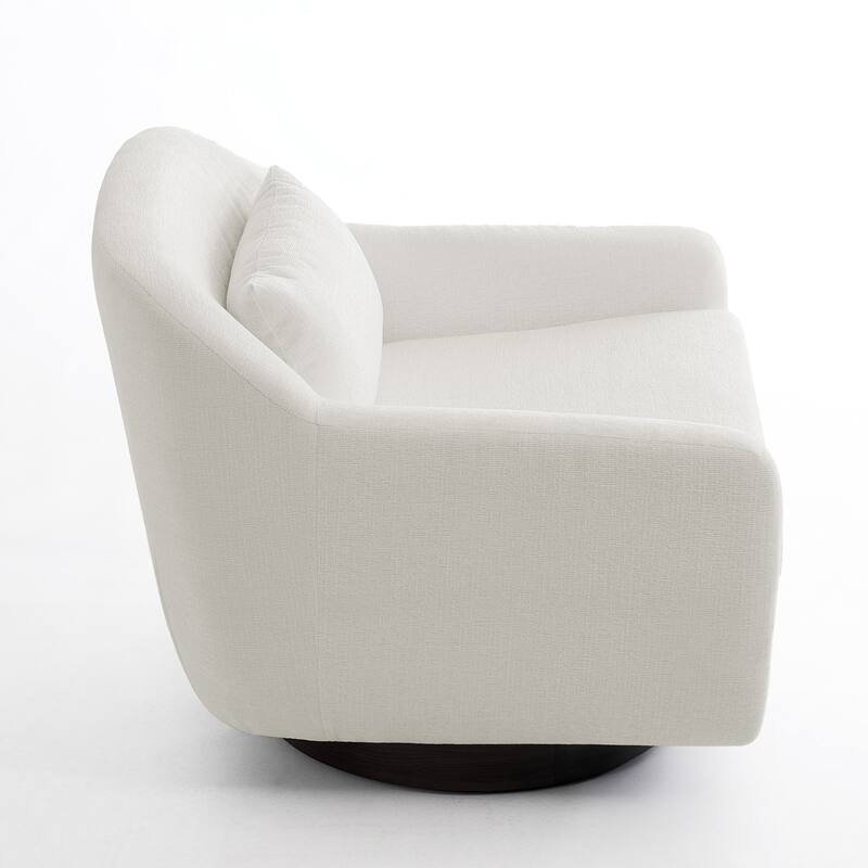 2 Set Modern Chenille Swivel Accent Chairs