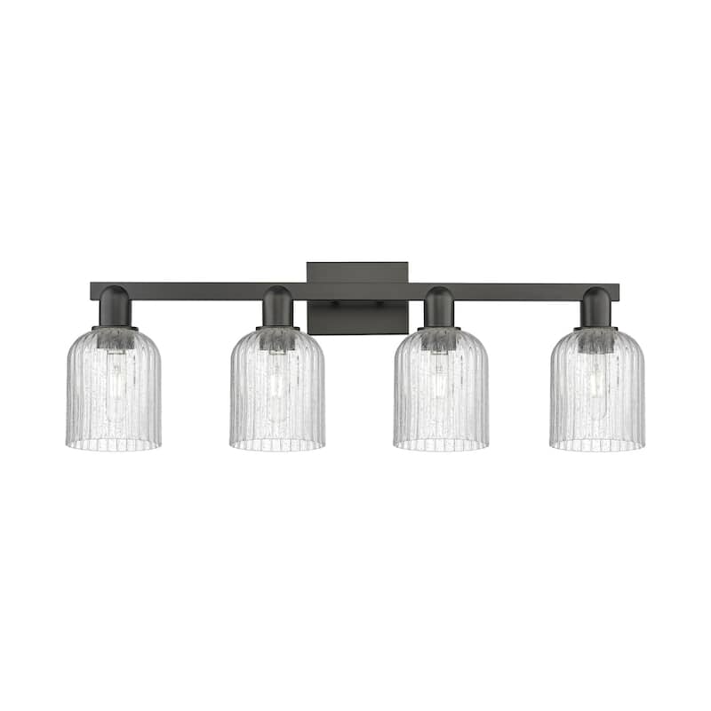 Innovations Lighting 716-4W-11-32 Bridal Veil Vanity Bridal Veil 4 - Matte Black / Seedy