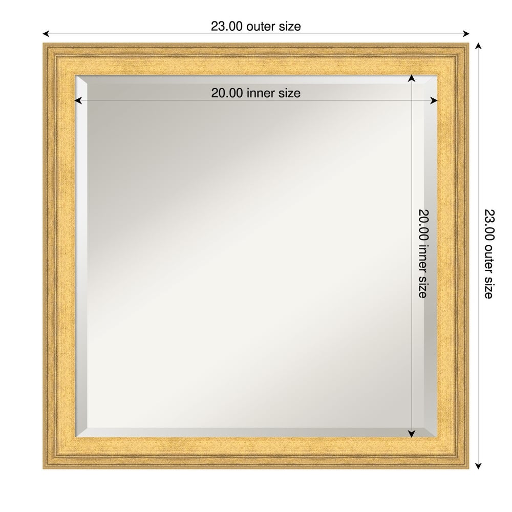 Owen Gold Beveled Wood Framed Bathroom Vanity Wall Mirror - Owen Gold