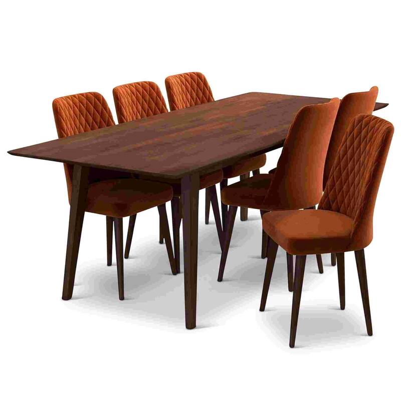 Set of 2 Mid-Century Modern Velvet Dining Chair for Living Room