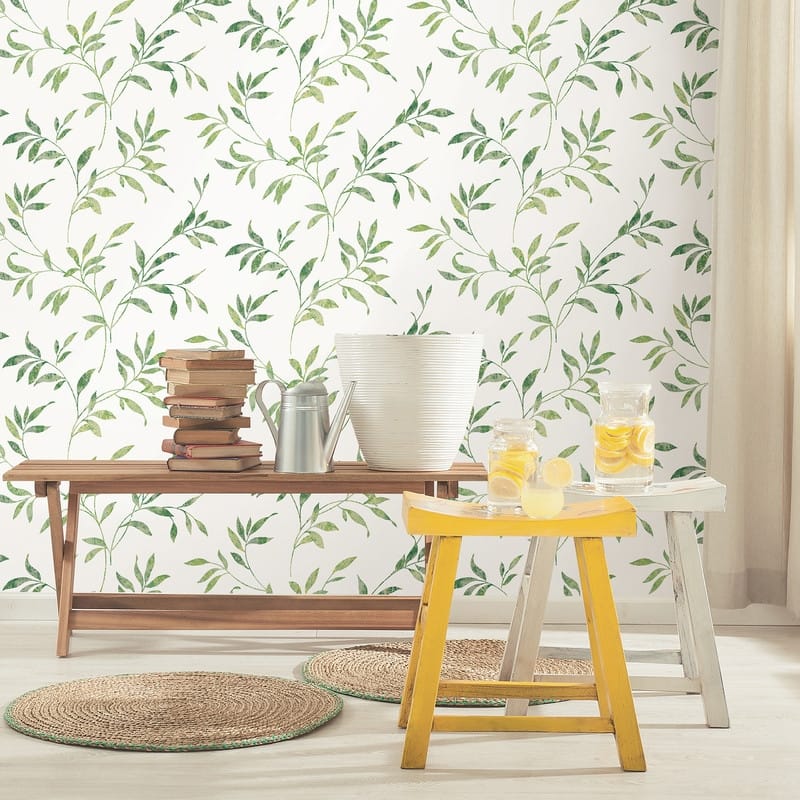 Chesapeake Sanibel Green Trail Wallpaper - 20.5in x 396in x 0.025in