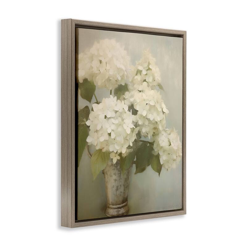 Stupell Faded Country Hydrangeas Framed Floater Canvas Wall Art Design By Arlington Prints