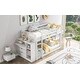 preview thumbnail 3 of 7, Modern Style Solid Construction Twin over Twin Bunk Bed with Attached Cabinet and Shelves Storage.