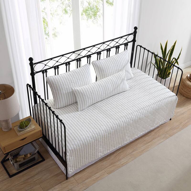 Stone Cottage Willow Way Ticking Stripe Cotton Daybed Cover Set