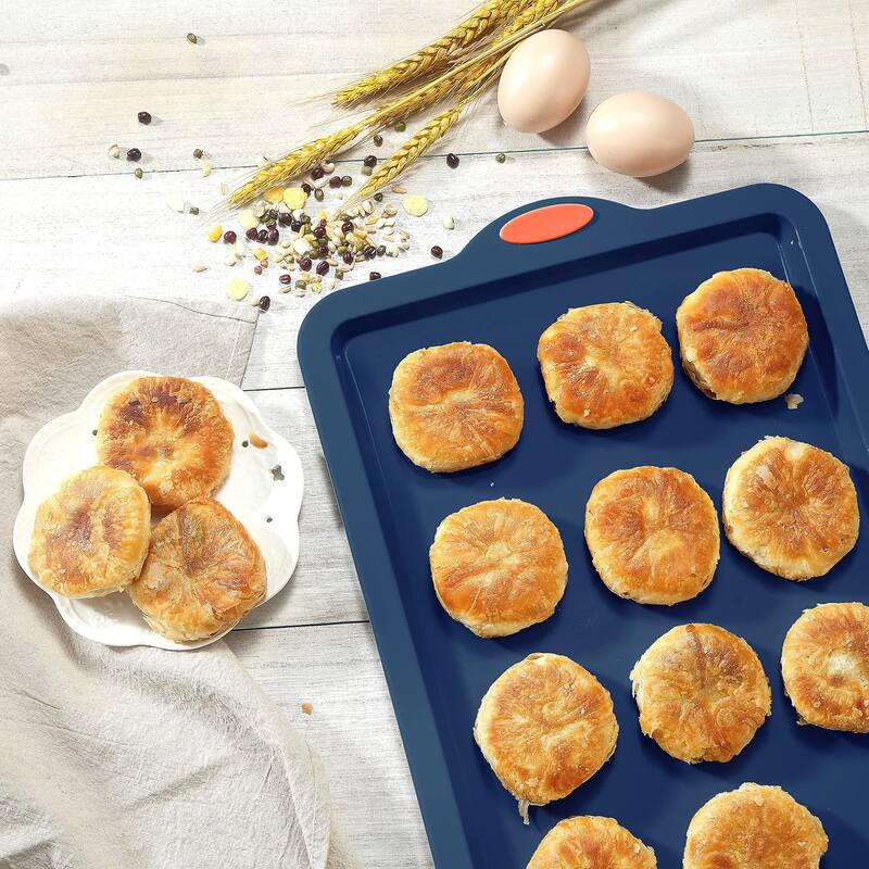 8 in 1 Silicone Baking Set - 6 Silicone Molds - 2 Silicone Baking Mat, Nonstick Cookie Sheet, Cake Muffin Bread Pan