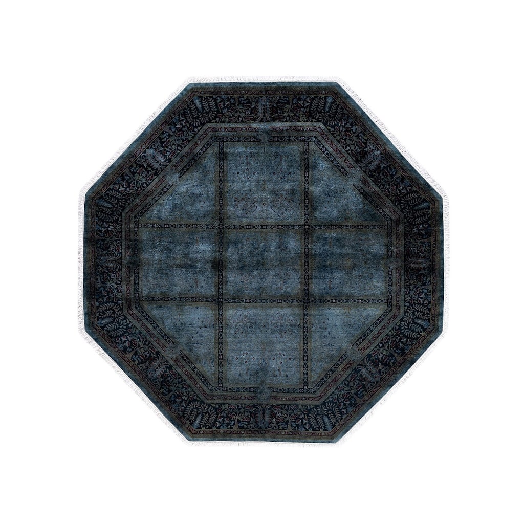 Fine Vibrance One-of-a-Kind Hand-Knotted Area Rug - Gray, 6' 1" x 6' 1" - 6' 1" x 6' 1"