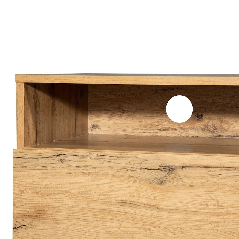 70.90'' Modern TV Stand with Drop Down Door