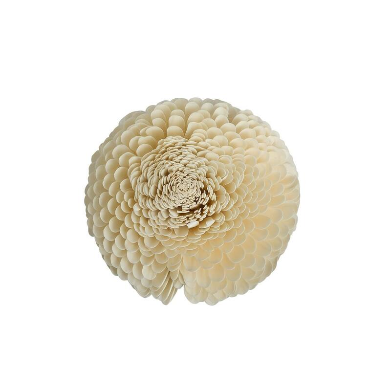 Floral Bunch Artificial Plant with Bamboo Stem - 45.25" - White and Brown