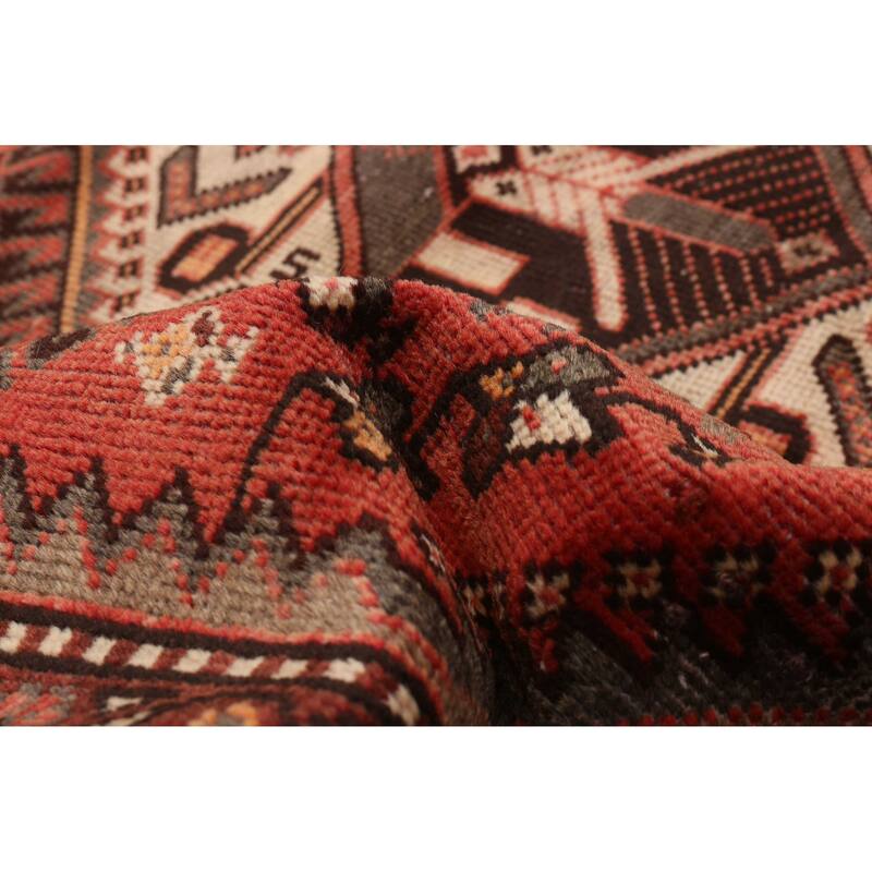 ECARPETGALLERY Hand-knotted Melis Vintage Red Wool Rug - 5'0 x 9'4