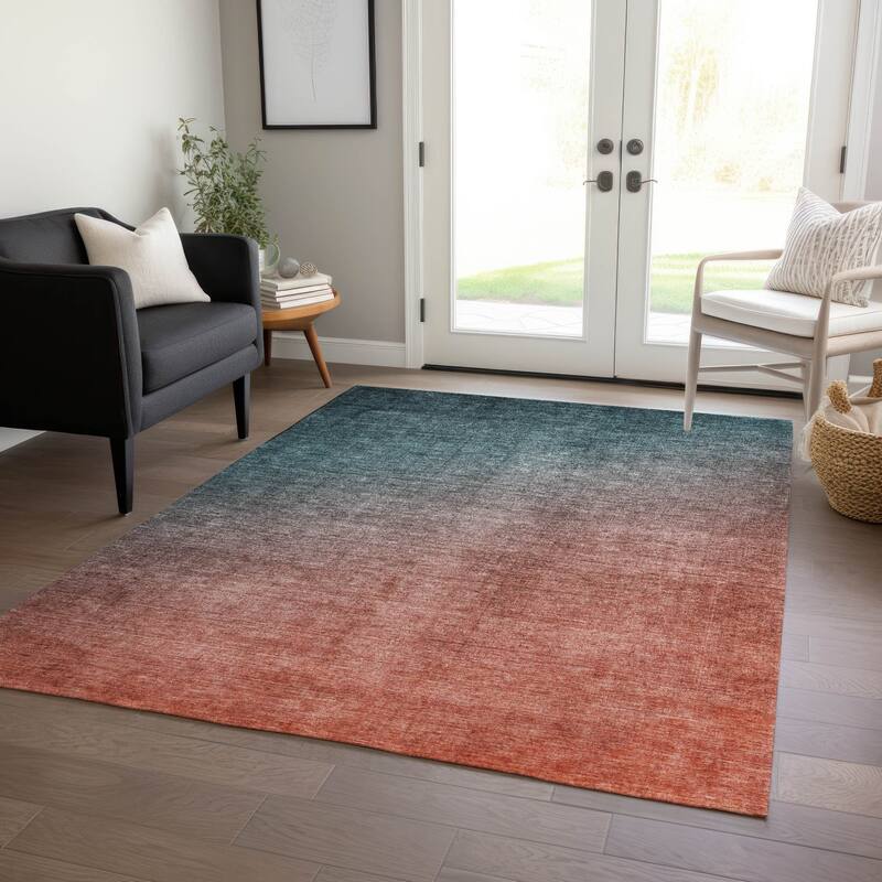 Java Ombre Weather Resistant Blended Style Outdoor Rug
