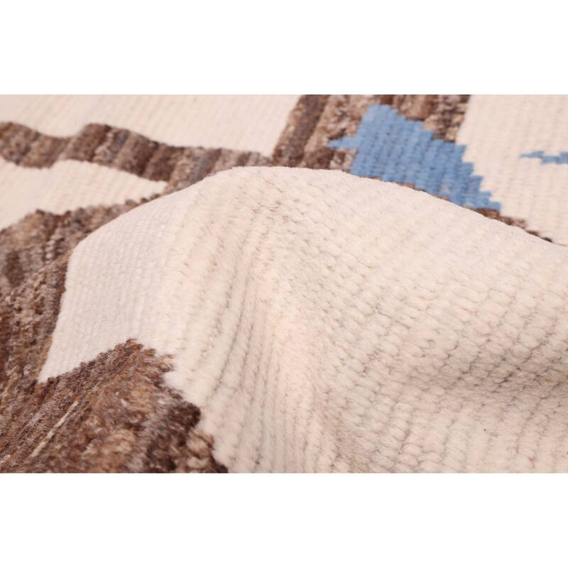 ECARPETGALLERY Hand-knotted Pak Finest Marrakesh Cream Wool Rug - 8'10 x 12'3