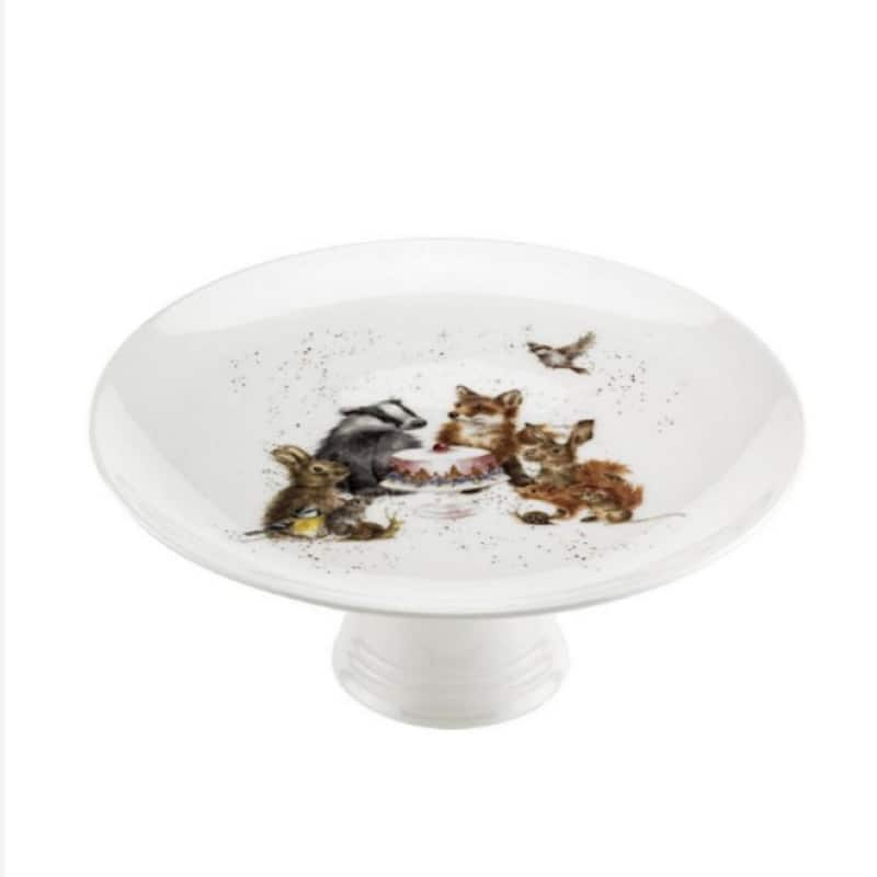 Royal Worcester Wrendale Designs Woodland Party Footed Cake Plate - 9.75 inch - 9.75 inch