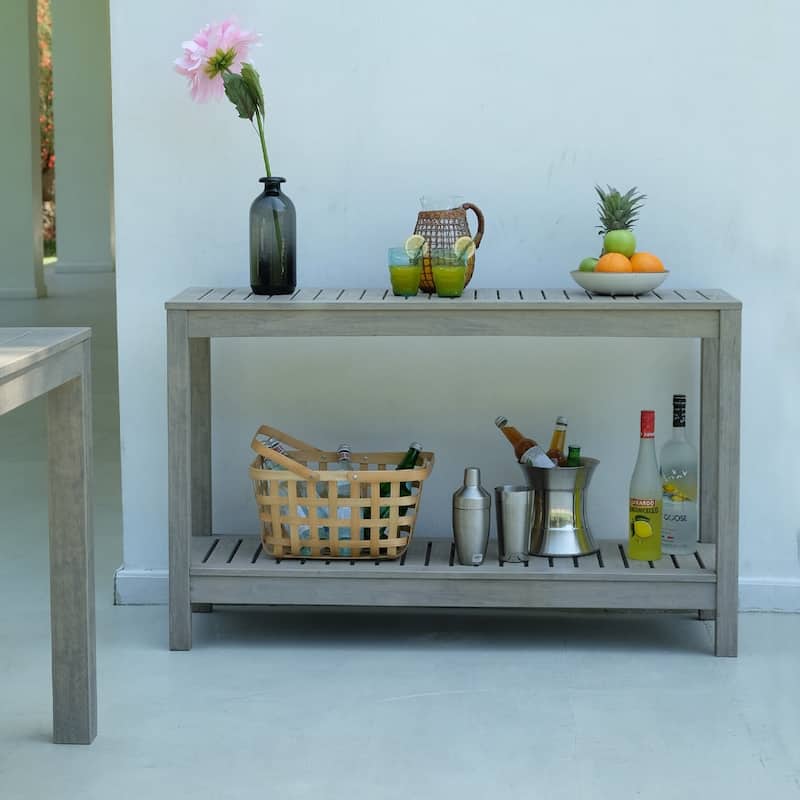 Cambridge Casual Lincoln Outdoor Console Table - Weathered Gray