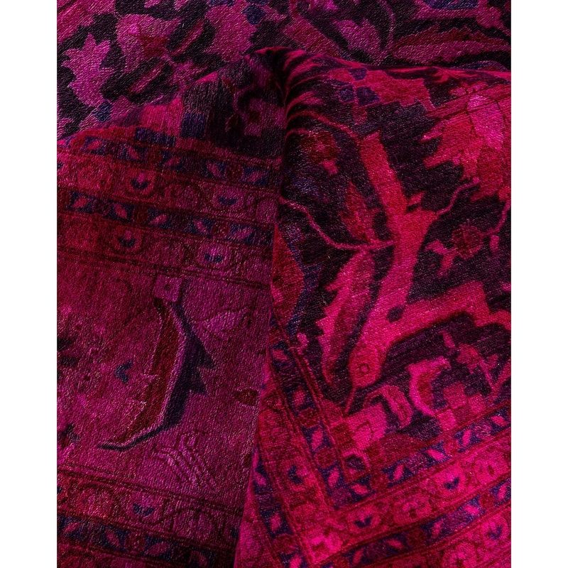 Fine Vibrance One-of-a-Kind Hand-Knotted Area Rug - Purple, 10' 1" x 14' 3" - 10' 1" x 14' 3"