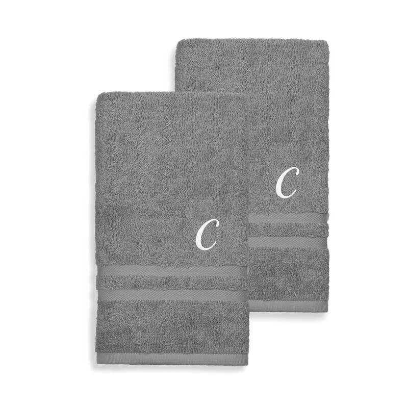 Authentic Hotel and Spa 100% Turkish Cotton 2PC Denzi Hand Towel Set - C