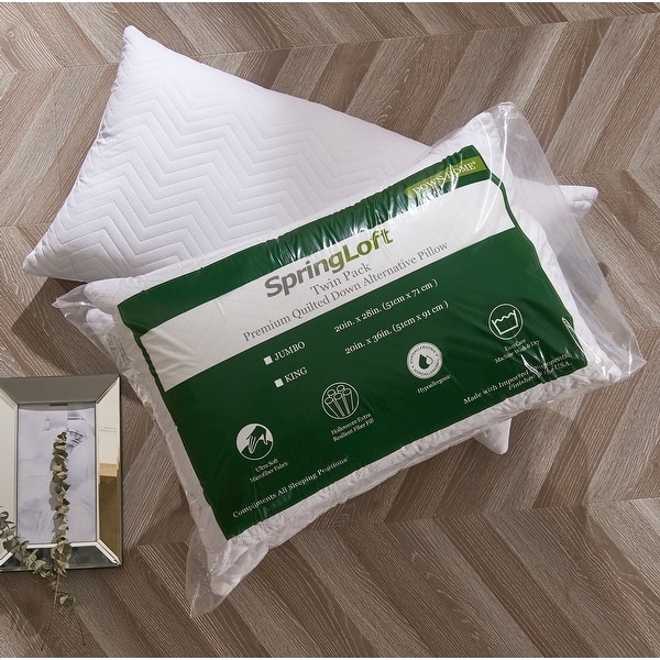 Brand New Down-Alternative Premium Bed Pillows: 4 Pack