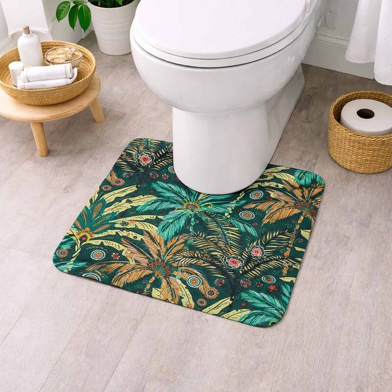 Decorative Contour Bath Mat 20x18 Ultra Absorbent Quick Dry Rug