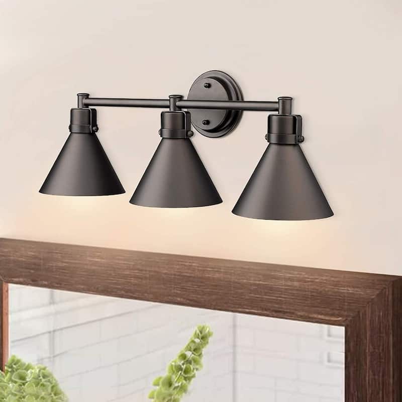3-Light Vanity Lights, Farmhouse Bathroom Vanity Light Fixtures