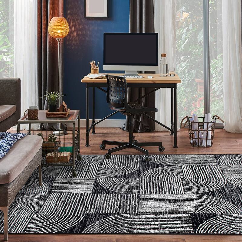 World Rug Gallery Geometric Arch Area Rug