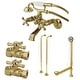 preview thumbnail 9 of 10, Vintage Wall Mount Clawfoot Faucet Package Polished Brass