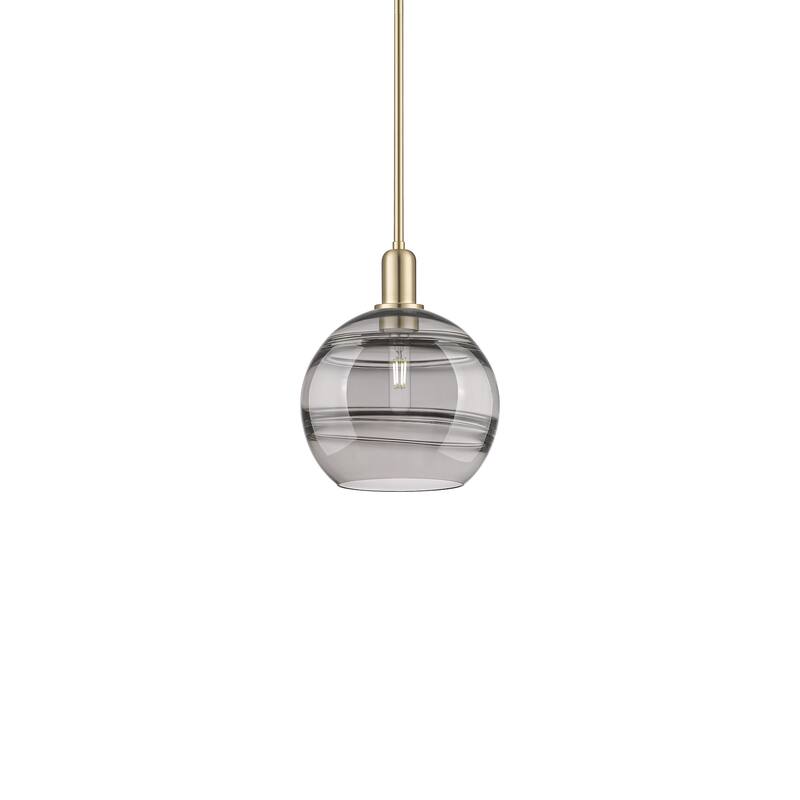 Innovations Lighting 716-1S-13-10 Rochester Pendant Rochester 10" Wide - Champagne Bronze / Light Smoke