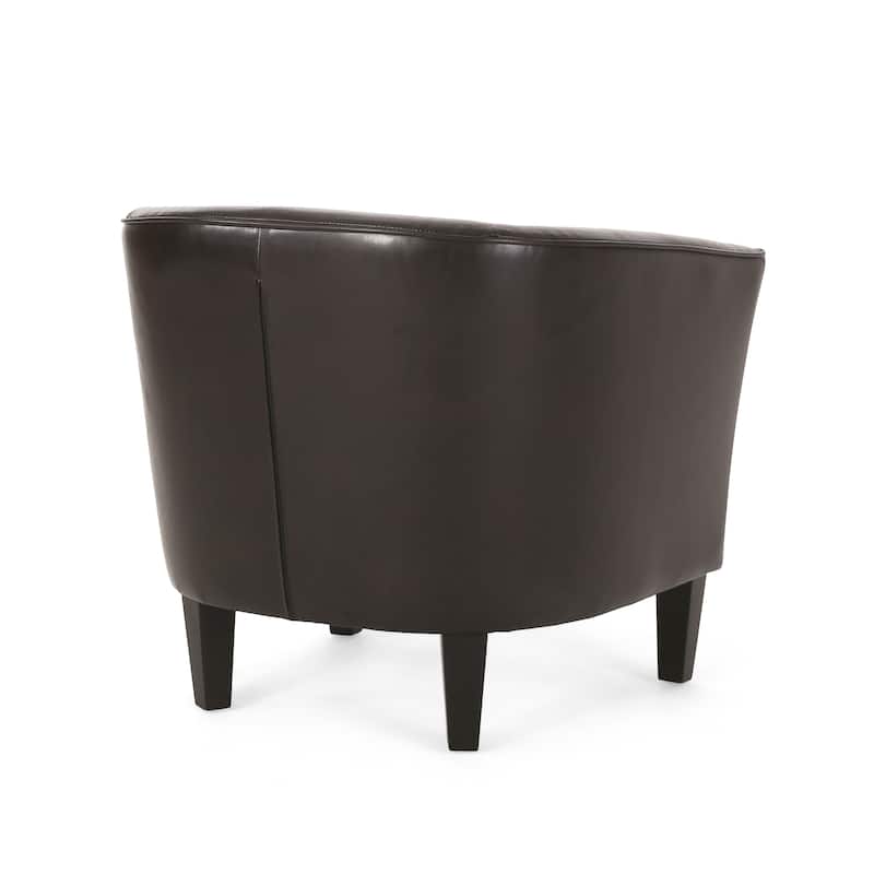 Aiden Bonded Leather Club Chair by Christopher Knight Home