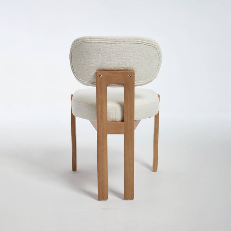 Wooden Dining Chairs Set of 2, Modern Fabric Upholstered Dining Room Chair