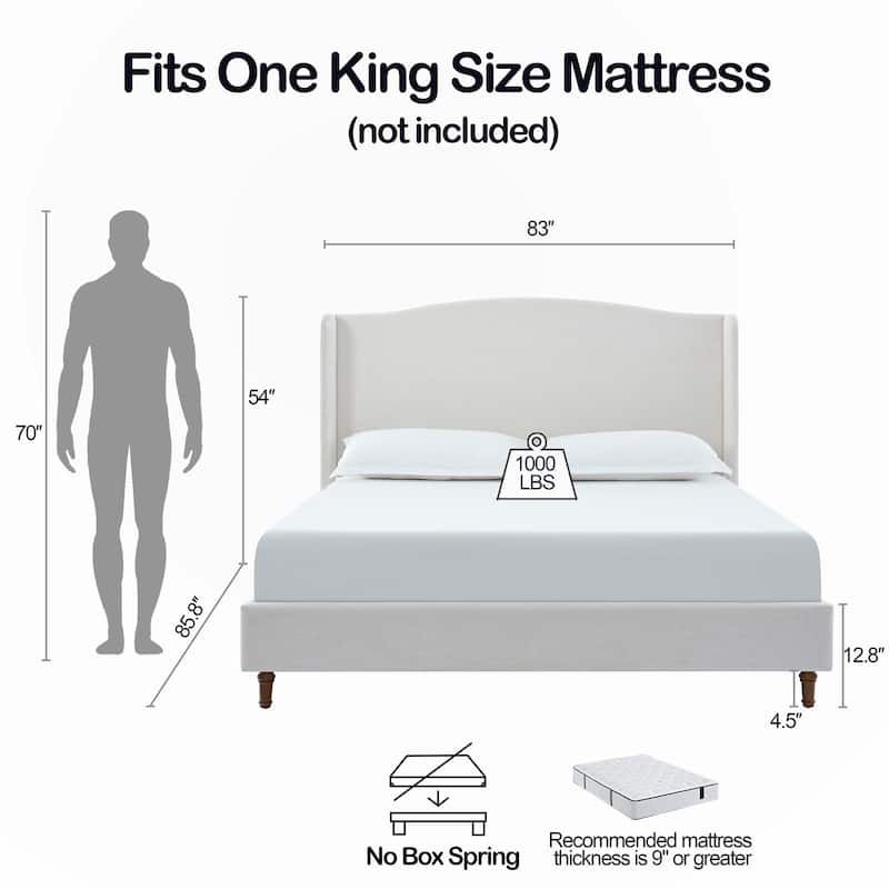 Harper Tall Headboard Upholstered Bed