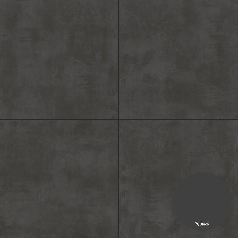 Studio 24x24 Black Matte Large Format Porcelain Tile - Floor & Wall