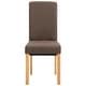 preview thumbnail 4 of 3, vidaXL Dining Chairs 4 pcs Brown Fabric