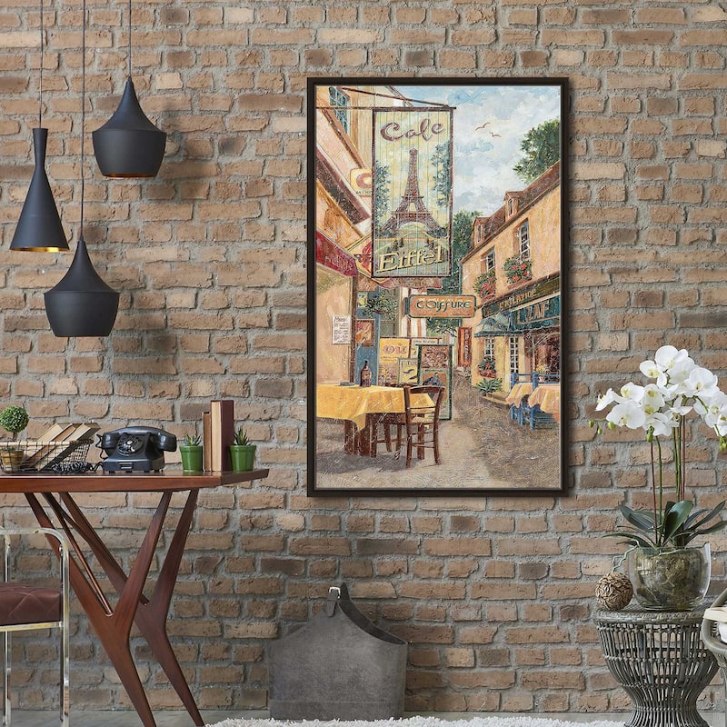 "Shopping in Paris I" Print on Floating Canvas