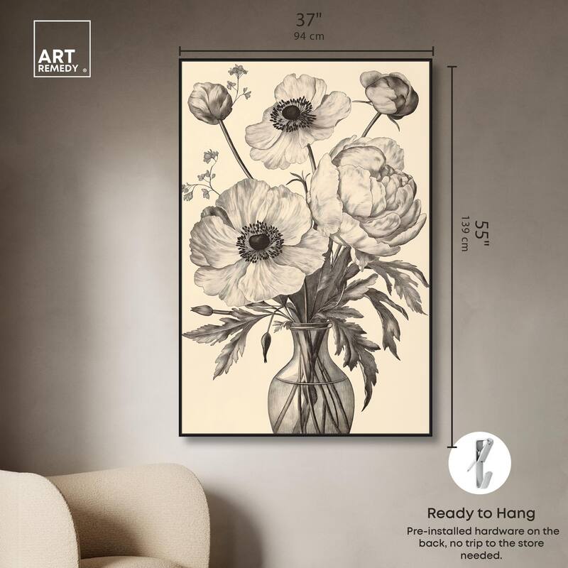 Vase of Vellum Canvas by Art Remedy