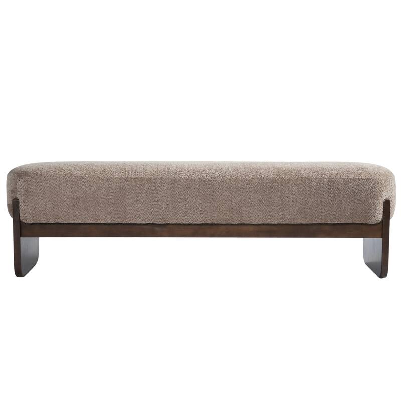 Christopher Knight Home - Havenport Modern Upholstered Bench with Textured Loop Yarn Fabric