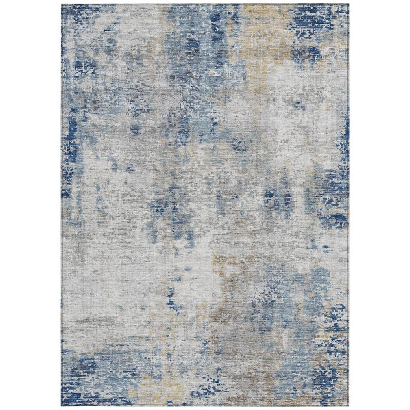 HomeRoots Abstract Transitional Rectangle Outdoor Rug