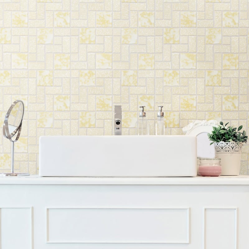 Merola Tile Academy Gold 11-7/8" x 11-7/8" Porcelain Floor and Wall Tile