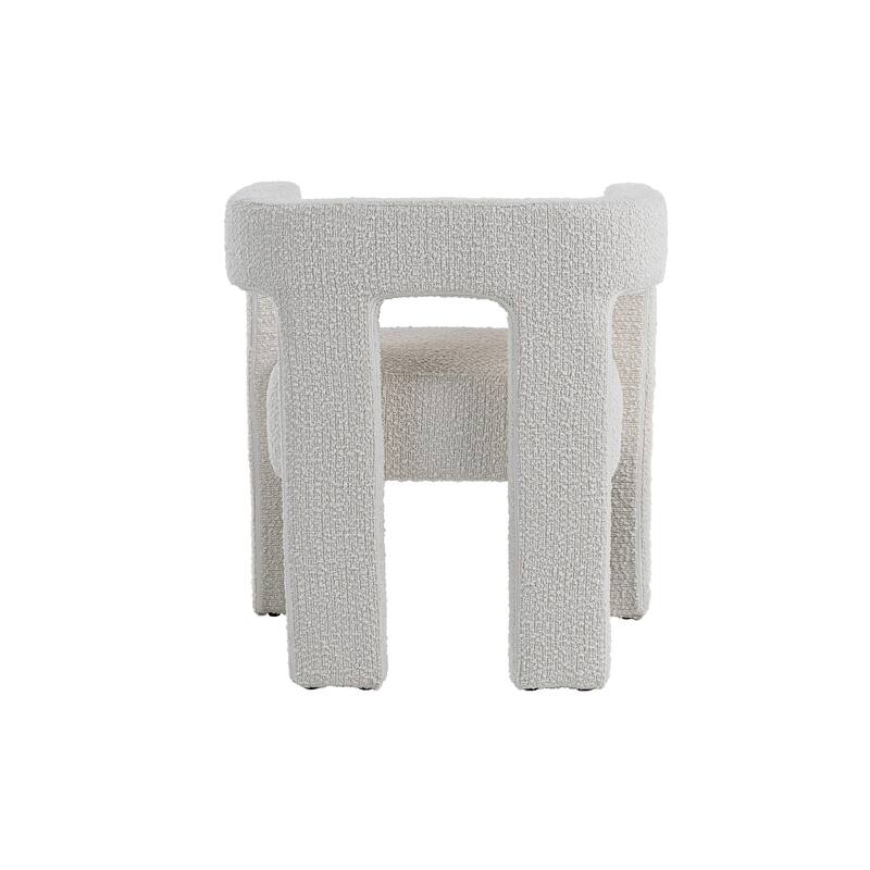 Modrest Drea Modern White Fabric Dining Chair