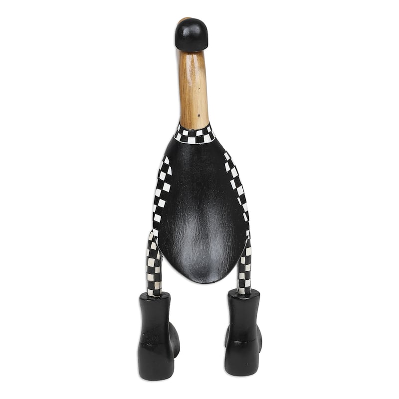 Novica Handmade Racing Duck Bamboo Root And Teak Wood Figurine